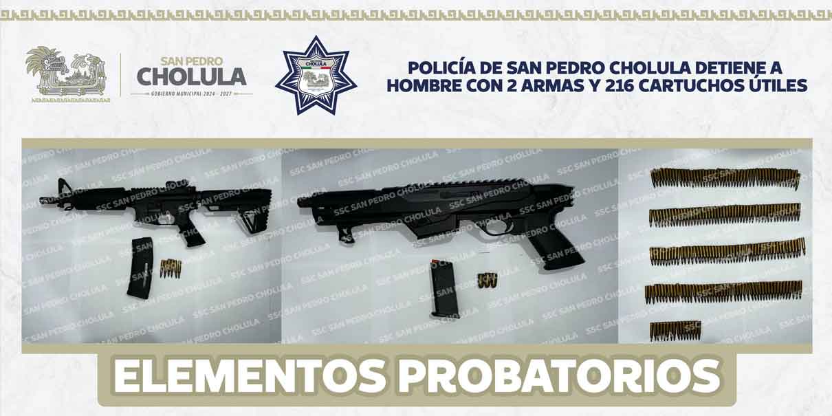 Polic A De San Pedro Cholula Detiene A Hombre Con Armas Diario Puntual