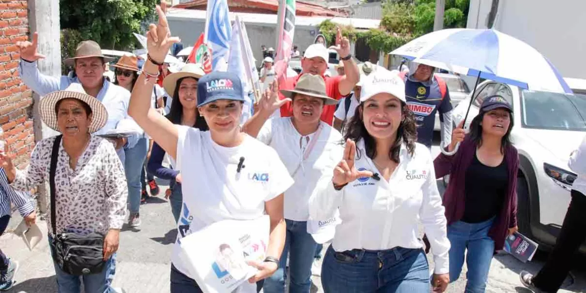 Guadalupe Cuautle difunde 100 acciones durante caminata con sanandreseños 