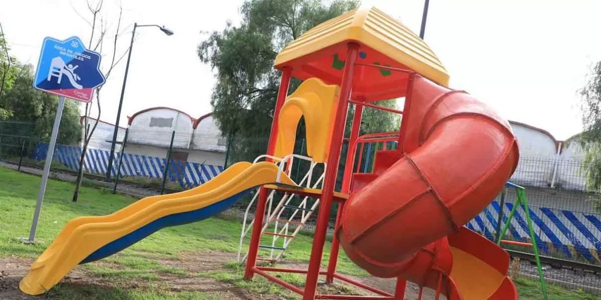 En la Libertad, Ayuntamiento de Puebla rehabilita parque con 2.4 millones de pesos