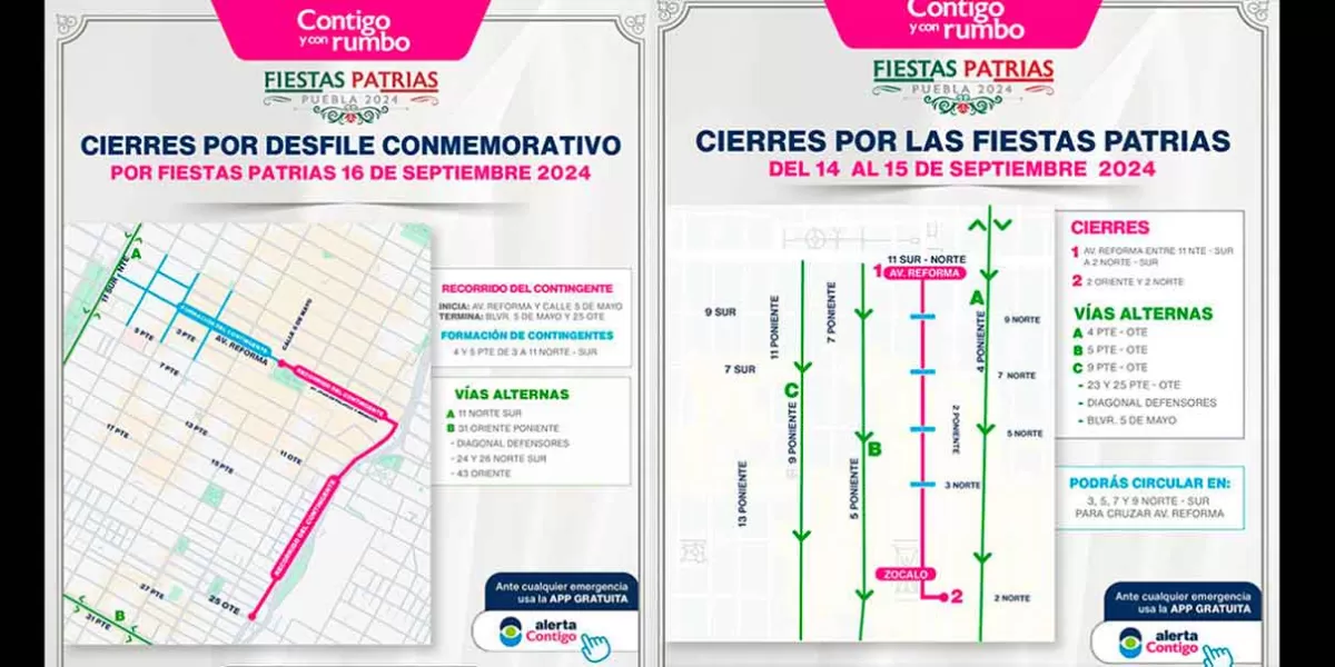 Ayuntamiento de Puebla refuerza operativos de seguridad y limpieza para las Fiestas Patrias