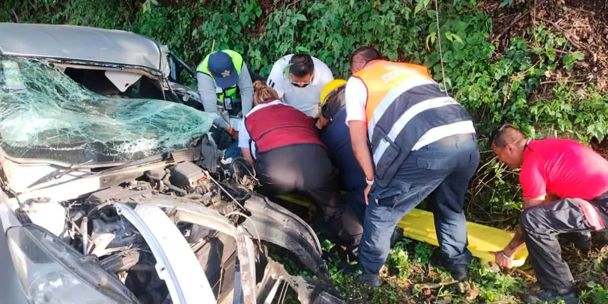 Accidente en la carretera Pachuca–Tuxpan deja un lesionado en Xicotepec de Juárez