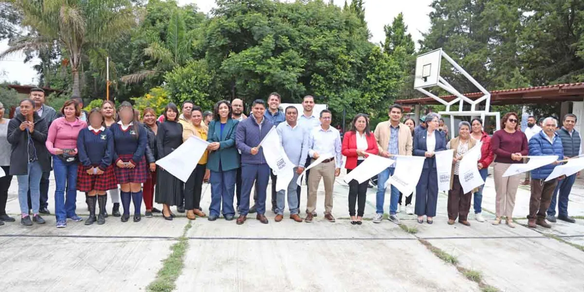 Cuautlancingo arranca obra de arco techo en Bachillerato Octavio Paz Lozano para dignificar espacios educativos