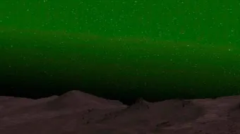    Una aurora verde ilumina por primera vez el cielo marciano