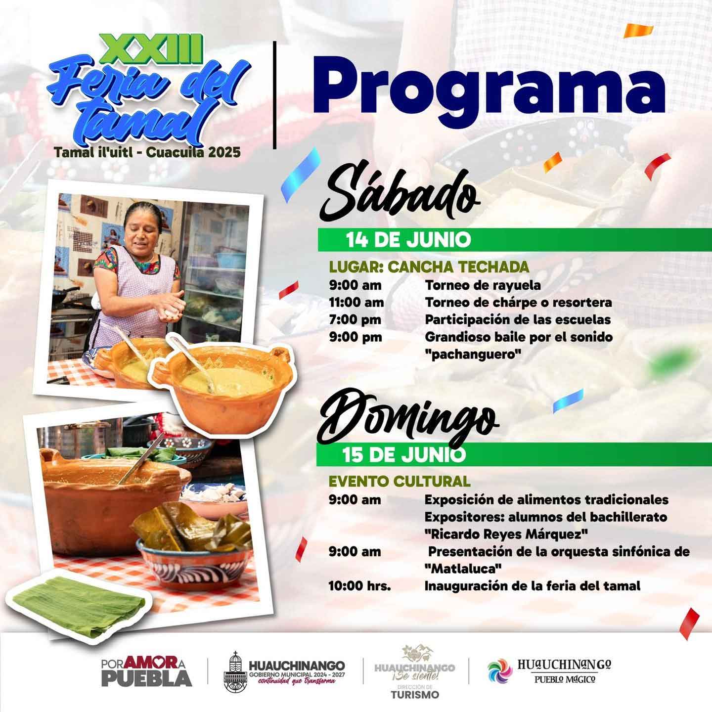 14 y 15 de junio disfruta la Feria del Tamal en Huauchinango