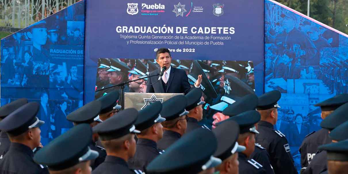 79 cadetes se graduaron, pasarán a las filas de la policía municipal de Puebla