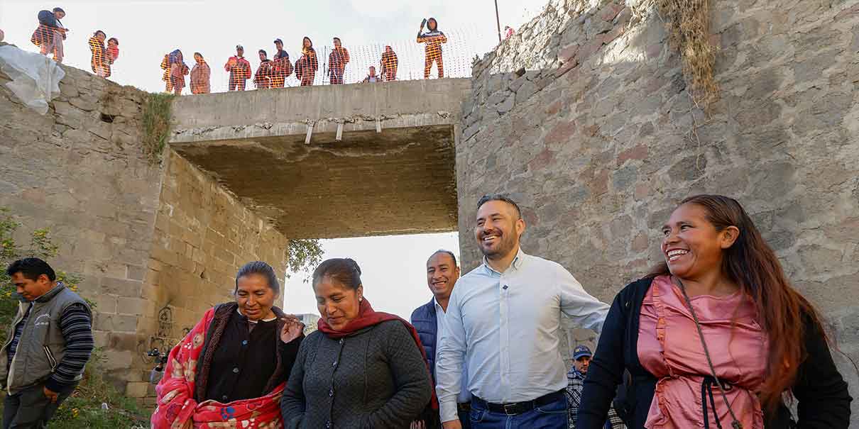 Anuncian el mejoramiento del puente de San Miguel Espejo; se invertirán 22.8 mdp