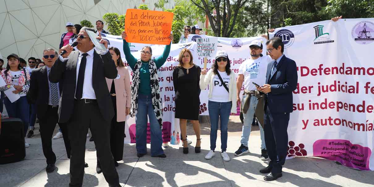 Exigen en Puebla frenar la Reforma al Poder Judicial