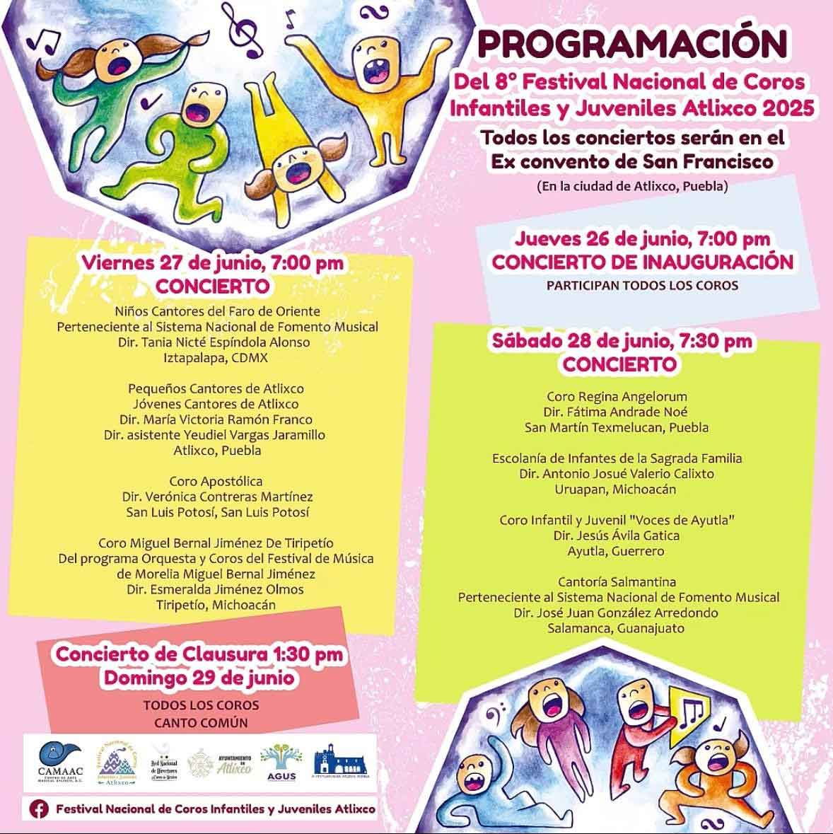 Atlixco sede del festival nacional de Coros Infantiles y Juveniles