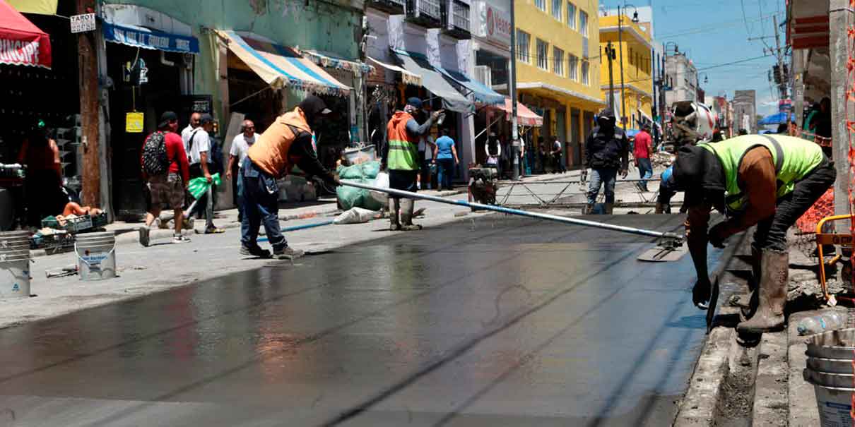 Avanzan obras en calles del Centro Histórico; concluyó la sustitución y renovación del drenaje