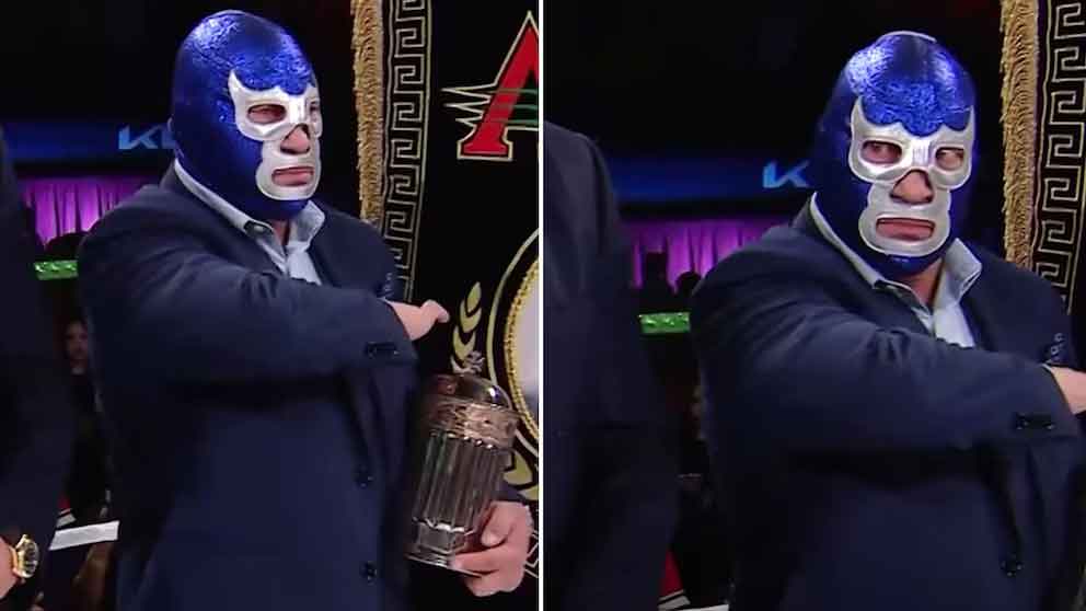 Blue Demon Jr. reacciona al error en el Himno Nacional y se vuelve viral