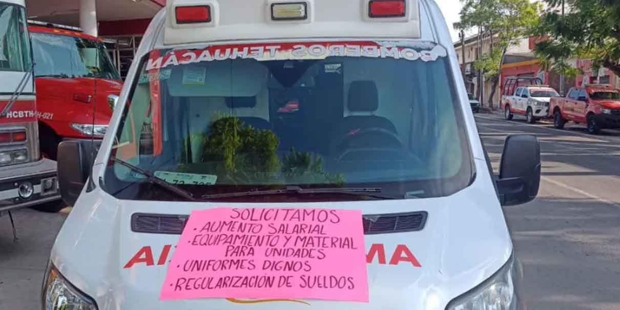 Bomberos de Tehuacán piden aumento salarial y equipamiento adecuado