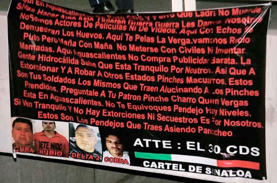 Cártel de Sinaloa respondió al CJNG en Aguascalientes: “LA PLAZA TIENE DUEÑO”