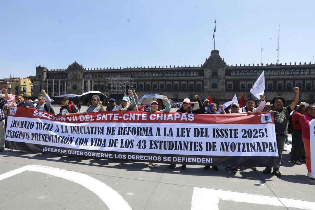 CNTE exige abrogación de Ley del ISSSTE; marchará este jueves a Palacio Nacional