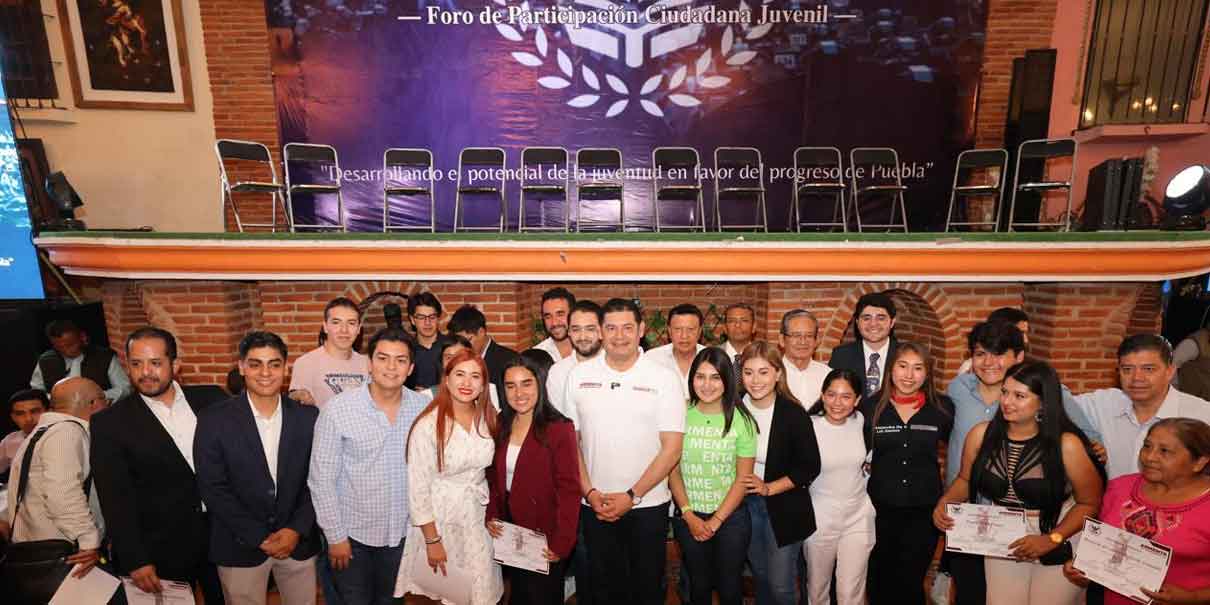 Con los jóvenes se logrará la transformación y el bienestar de Puebla: Armenta
