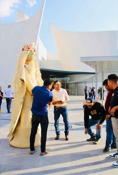 Con piezas de artesanales de palma, Tepeojuma se hace presente en el Museo Barroco