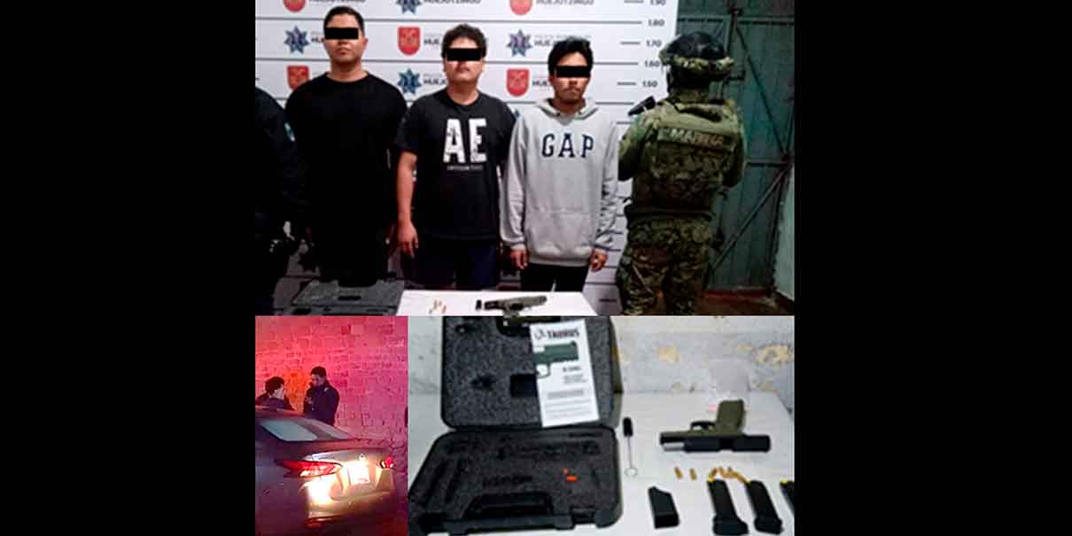 Detenidos en operativo de Huejotzingo