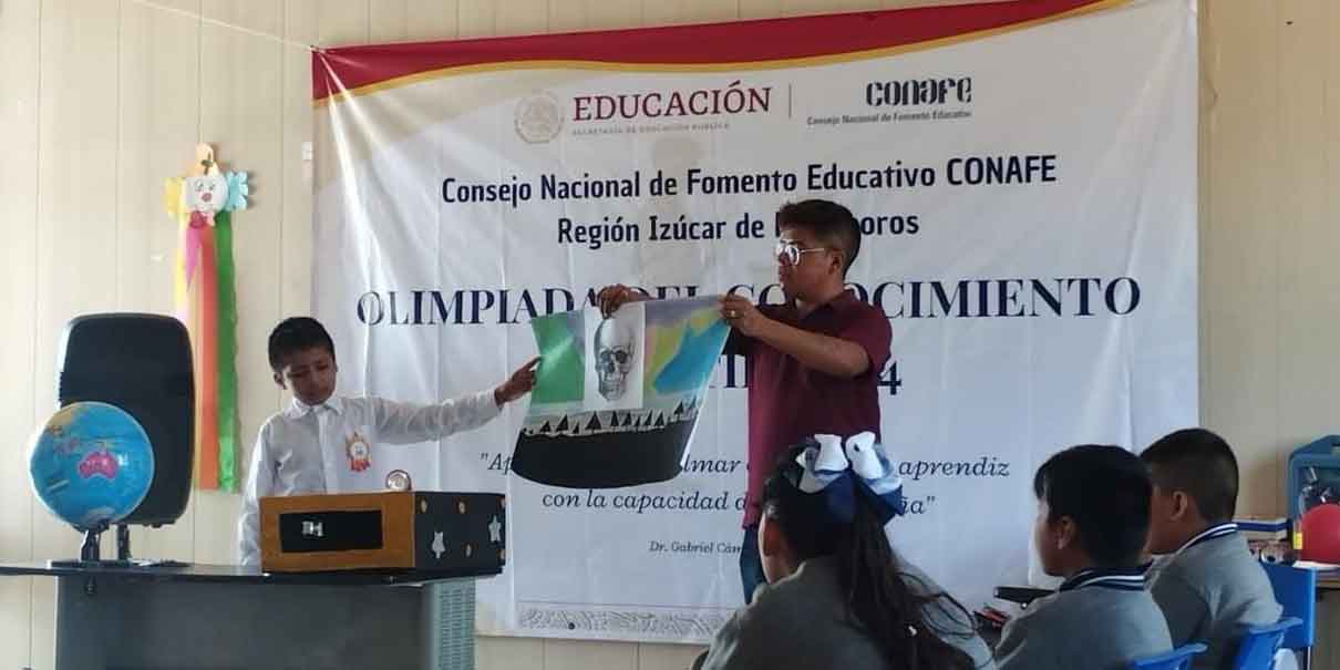 Participa alumno de Conafe de Jolalpan en la Olimpiada del Conocimiento