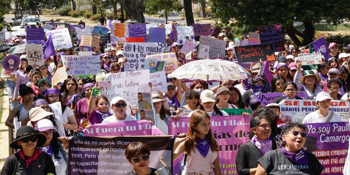 El 8M en Puebla: Mujeres marchan por la memoria de las desaparecidas y la lucha feminista