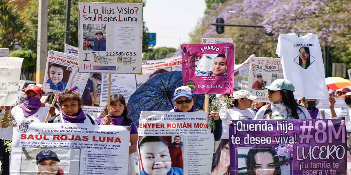 El 8M en Puebla: Mujeres marchan por la memoria de las desaparecidas y la lucha feminista