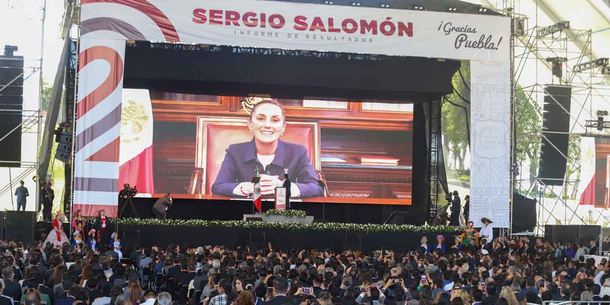 En último informe Sergio Salomón destacó más obras y menos deuda