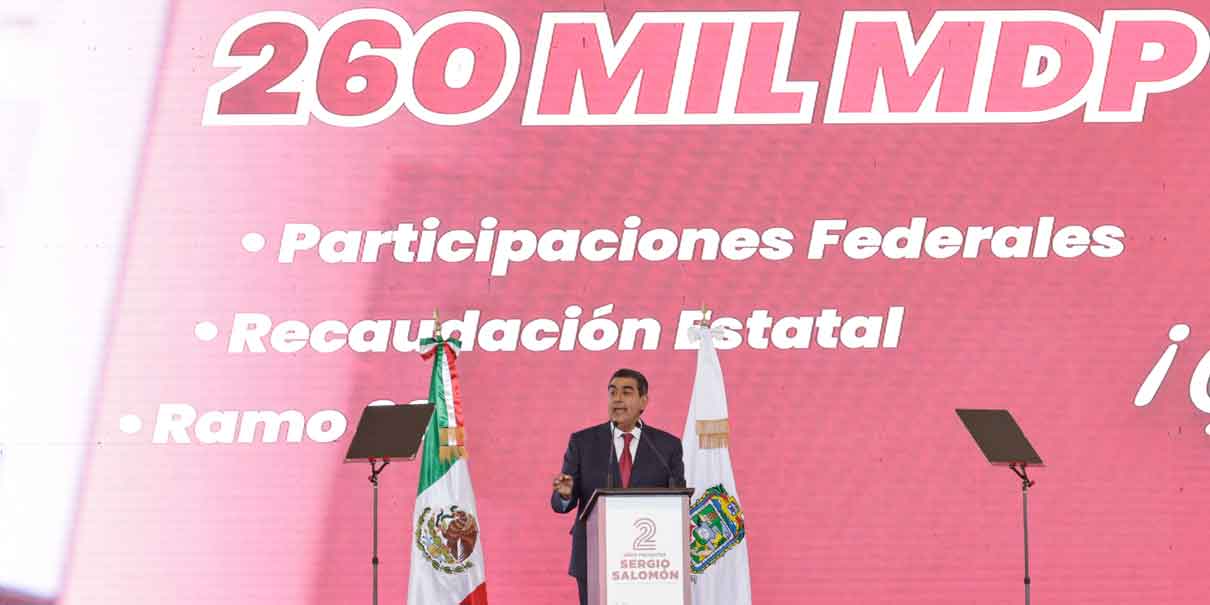 En último informe Sergio Salomón destacó más obras y menos deuda