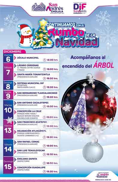 En San Andrés Cholula dio inicio el programa "Continuamos con el Rumbo de la Navidad"