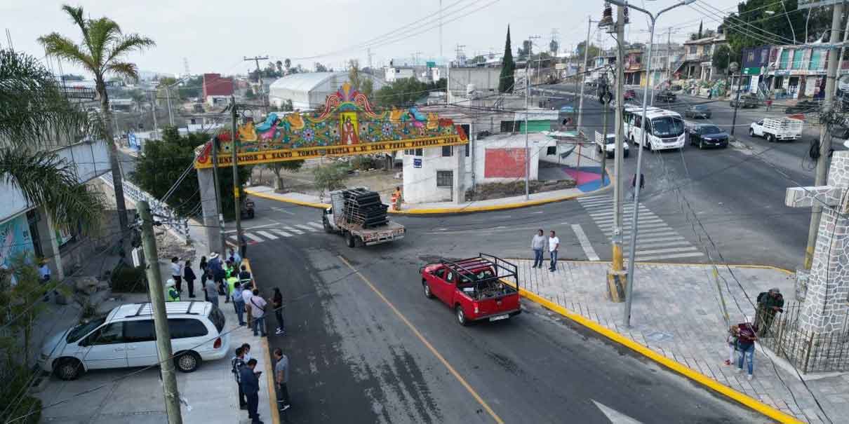 Ayuntamiento entrega mejoras en calles de Santo Tomás Cuautla