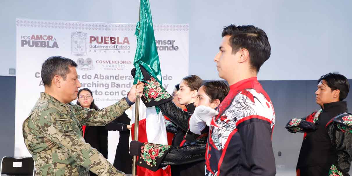 Gobierno de Armenta abandera a jóvenes de ‘All Star Marching Band’, representarán a Puebla