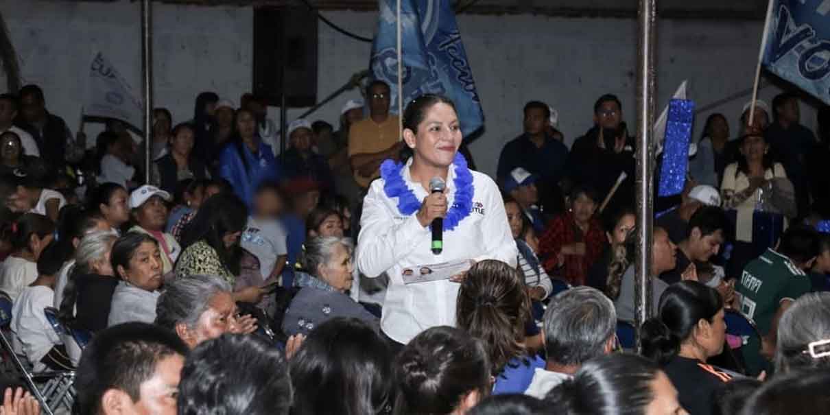 Guadalupe Cuautle cierra campaña ahora en San Antonio Cacalotepec