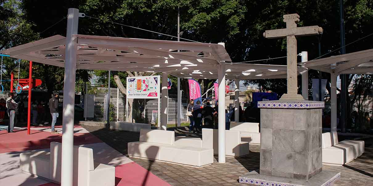 Habitantes de San Baltazar Campeche reciben parque renovado