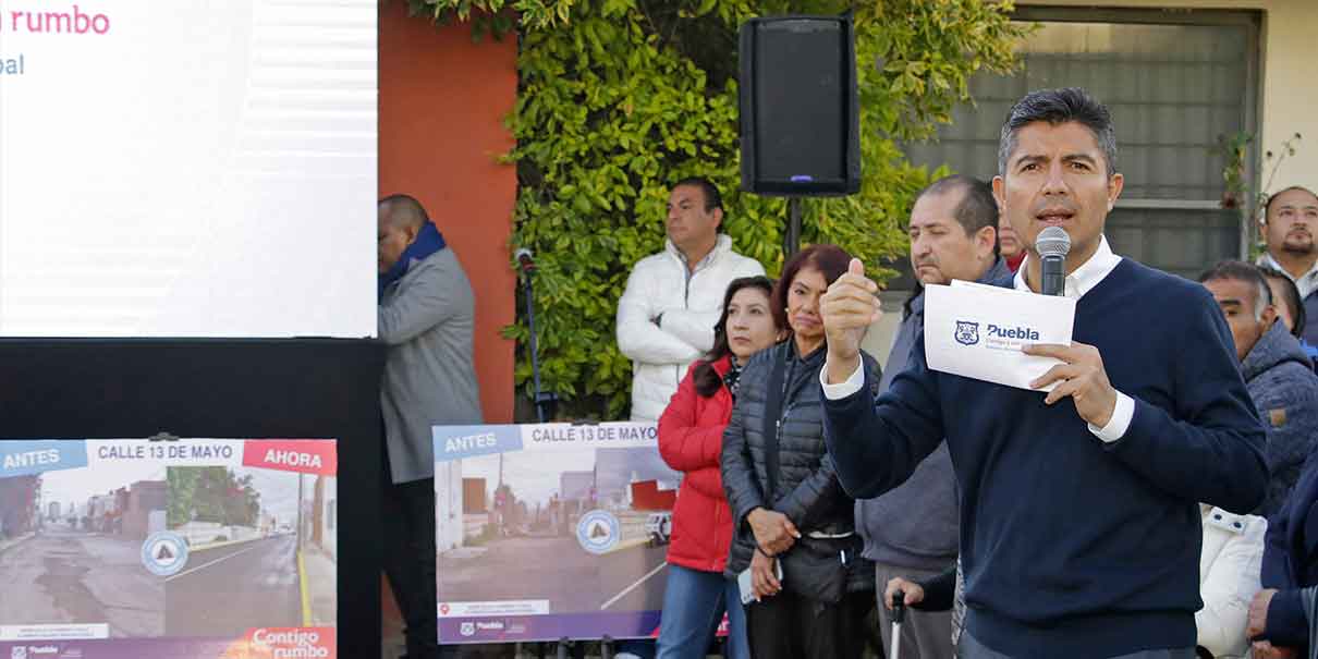 Habitantes mejoran condiciones de vida en Granjas Puebla con calle rehabilitada