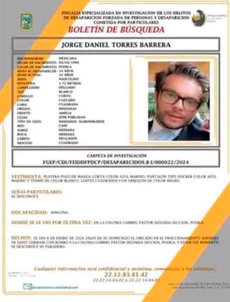 Jorge Daniel Torres desapareció en la colonia Gabriel Pastor