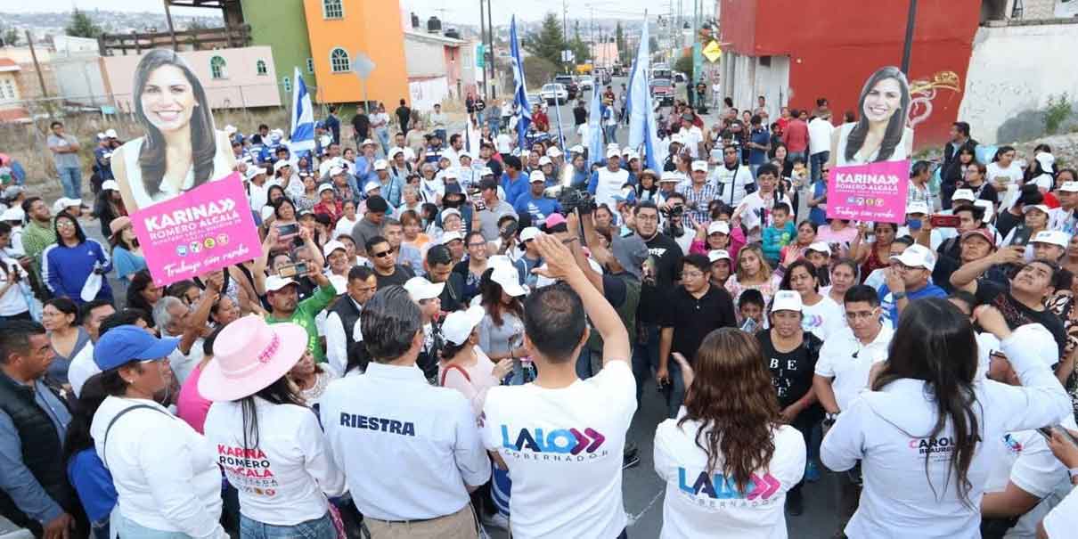 Lalo Rivera se compromete con La Guadalupana, pavimentará el bulevar la Libertad