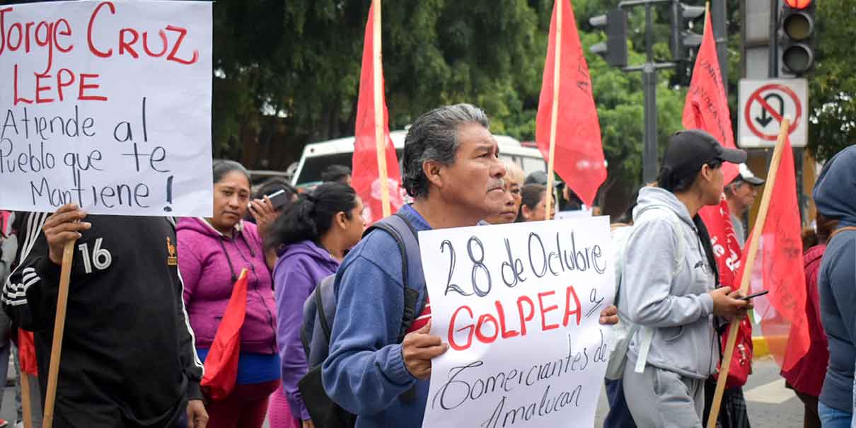Locatarios piden al gobierno municipal controlar del mercado Amalucan
