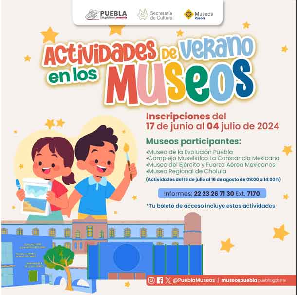 Más de 200 actividades en 21 MUSEOS de Puebla durante JUNIO