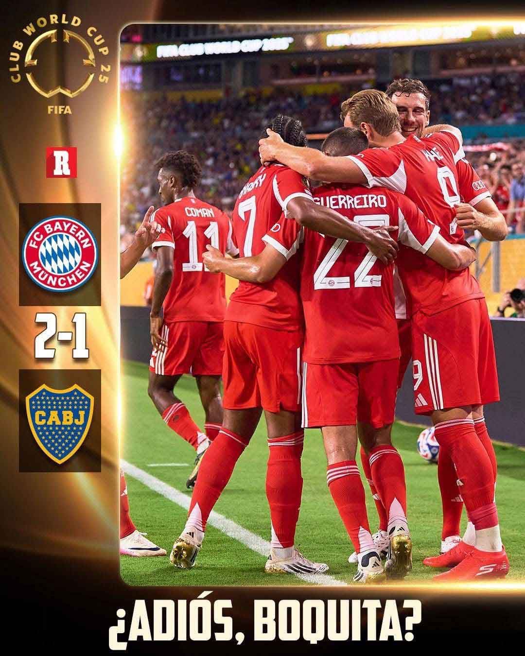 Bayern Múnich vence a Boca Juniors y avanza en el Mundial de Clubes