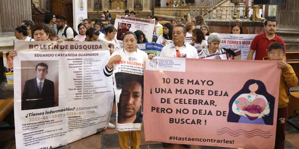 Madres de desaparecidos en Puebla no tienen nada que celebrar