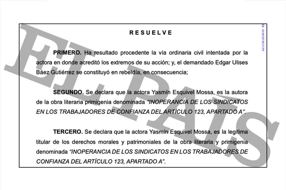 Papel, firmas y testigos, así concluyó la jueza que Yasmín Esquivel no plagió su tesis