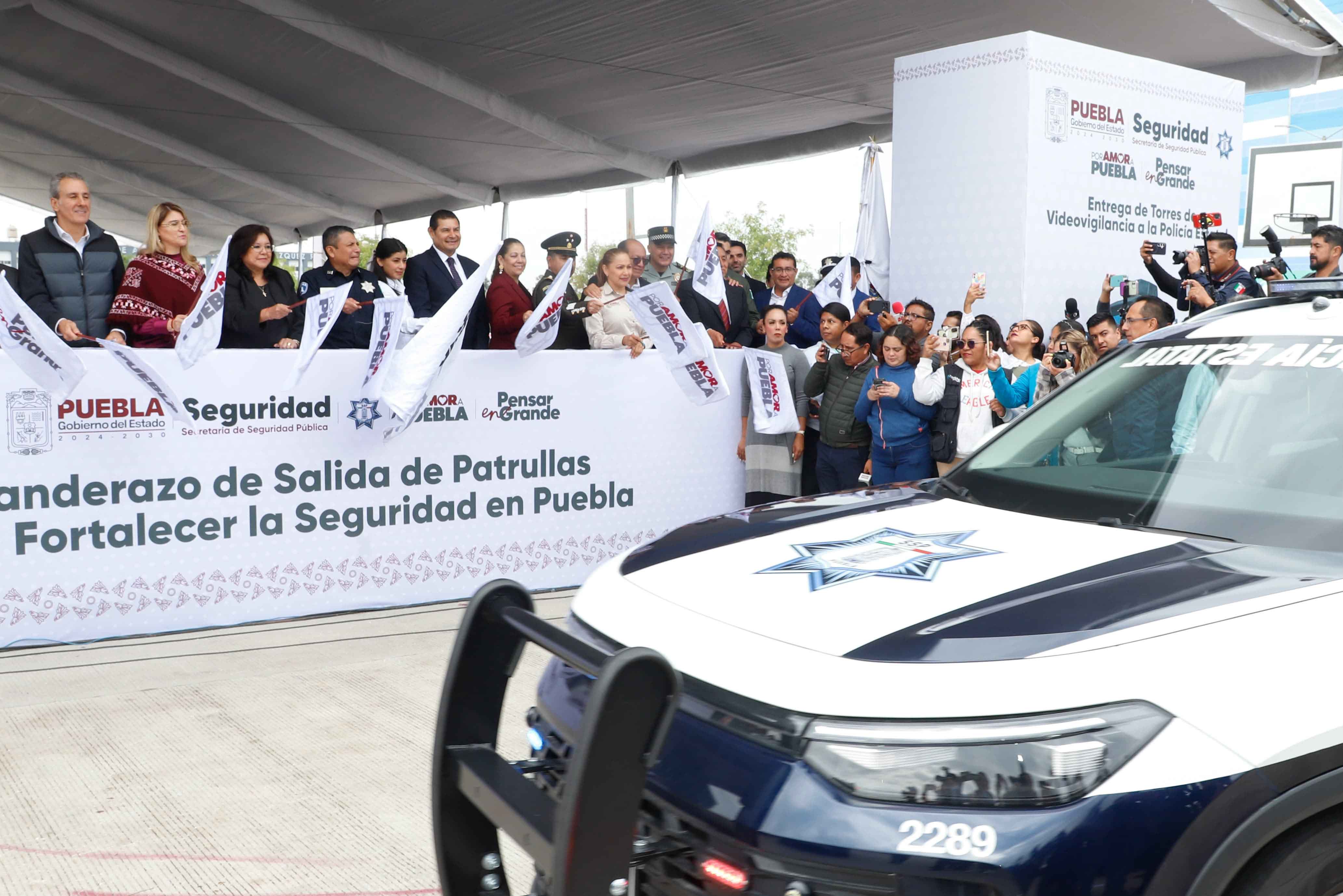 Más seguridad en Puebla con 100 patrullas y 10 torres de videovigilancia