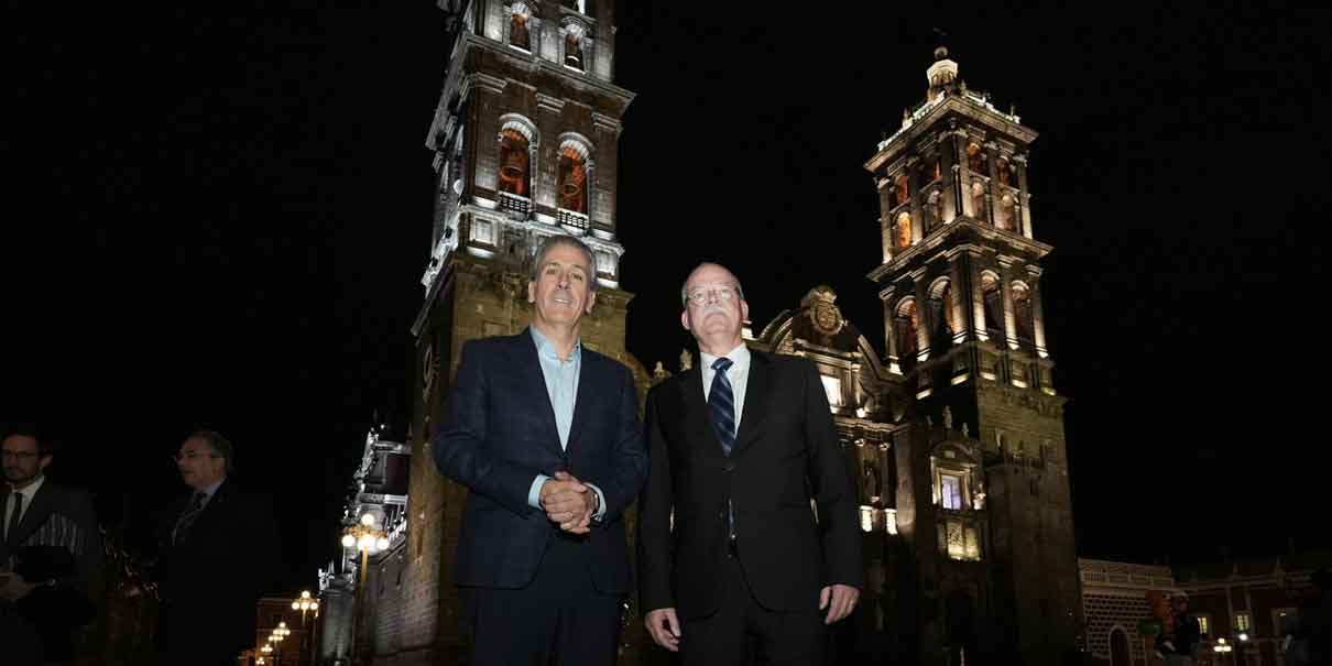 Recibe José Chedraui al embajador de Alemania en visita por Puebla