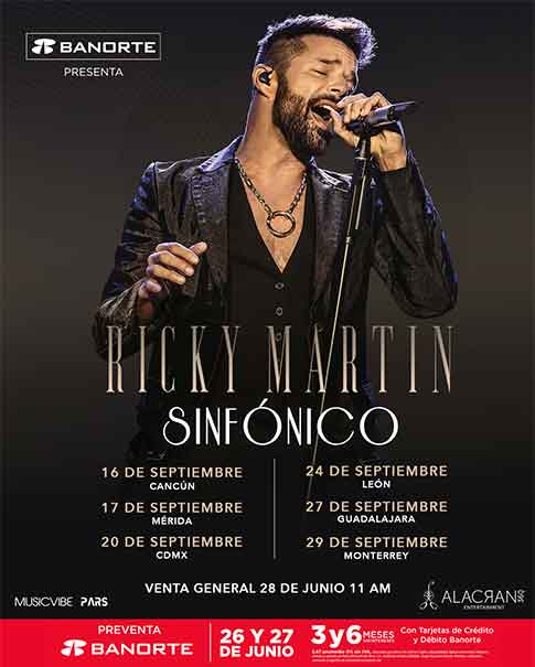 Ricky Martin Regresa A México Con Concierto Sinfónico | Diario Puntual