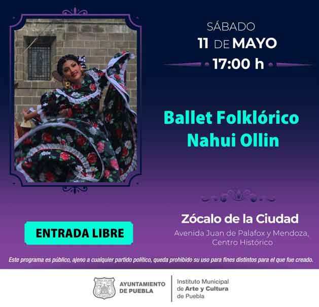 Sábado y domingo de danza y concierto en el Centro Histórico de Puebla