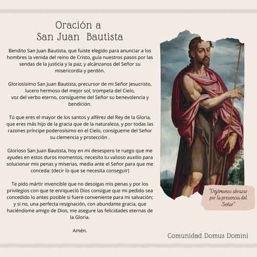 San Juan Bautista: historia, importancia y oración para pedir su ayuda cada 24 de junio