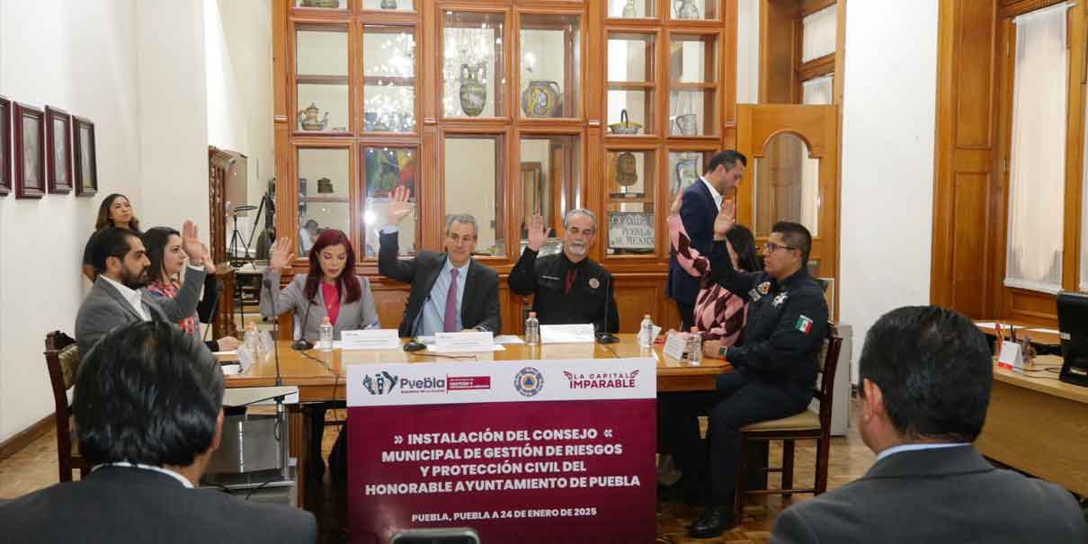 Se instala el Consejo Municipal de Gestión de Riesgos y Protección Civil de Puebla