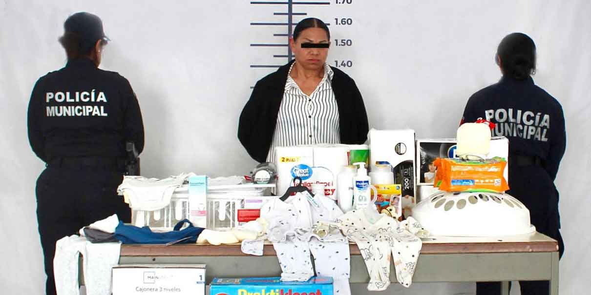 Detienen a María Magdalena por robo a comercio en San Andrés Cholula