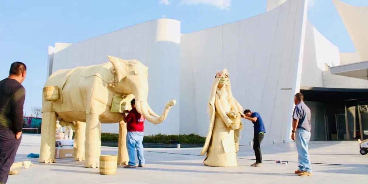 Con piezas de artesanales de palma, Tepeojuma se hace presente en el Museo Barroco