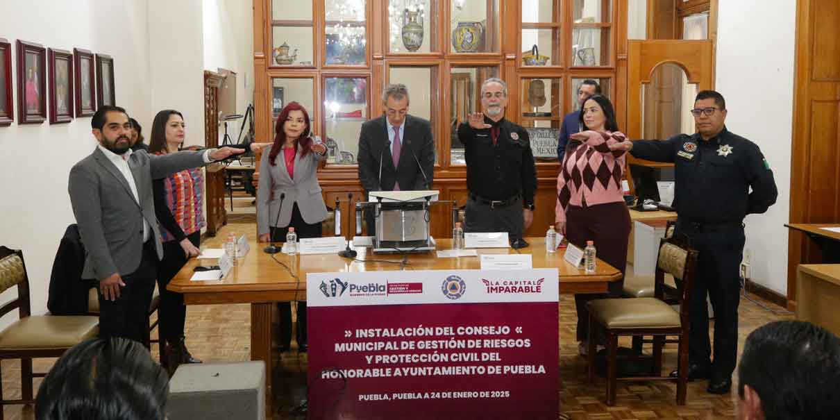 Se instala el Consejo Municipal de Gestión de Riesgos y Protección Civil de Puebla