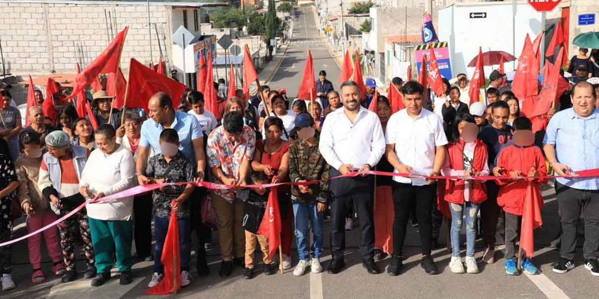 Entrega Ayuntamiento de Puebla rehabilitación de vialidad, al sur de la ciudad