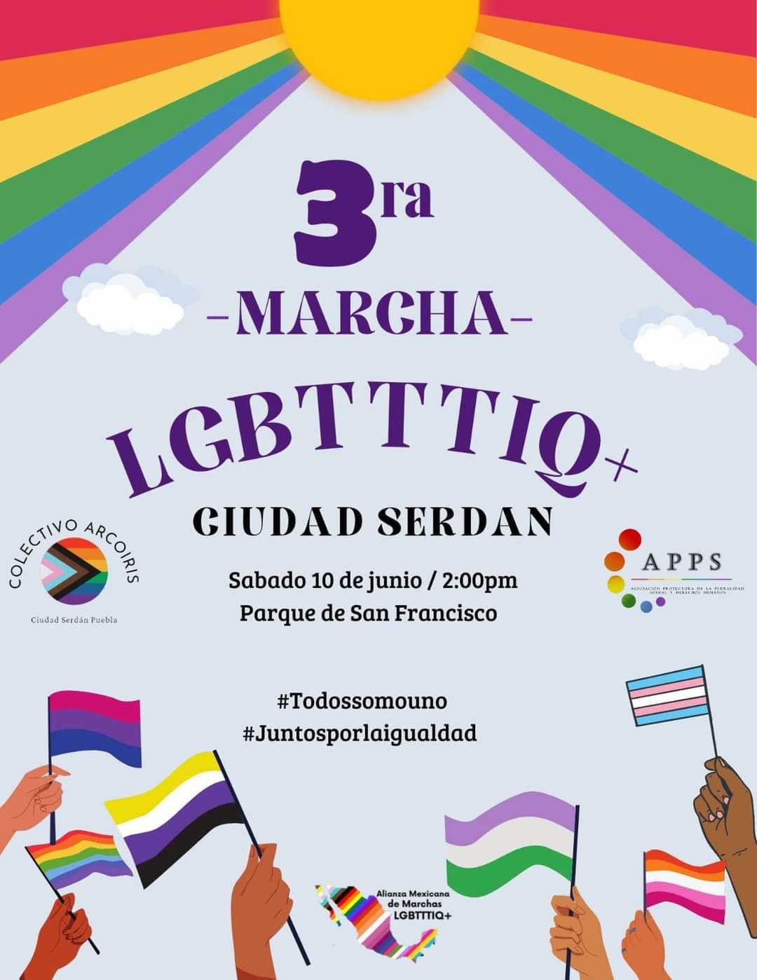 Este sábado en Ciudad Serdán la marcha LGBT+