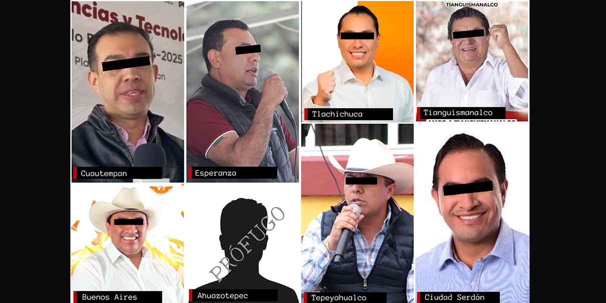 Alcaldes detenidos en Puebla